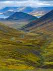 Iceland. Road over Hrafnseyrarheidi near Thingeyri during autumn. Art Print